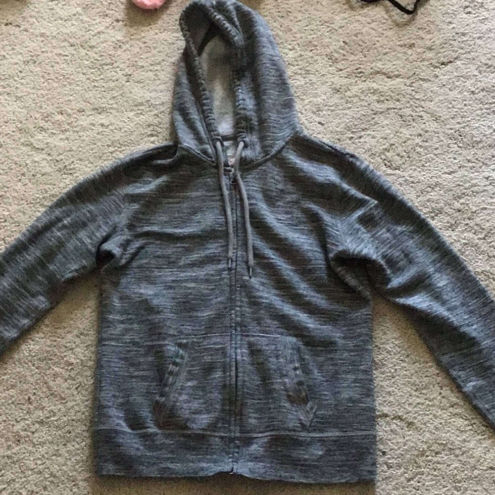 Zip up grey hoodie